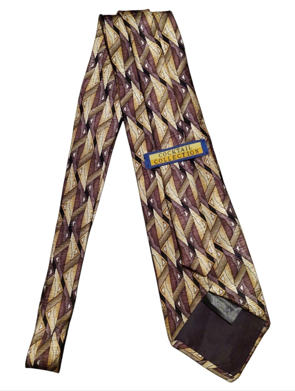 Cocktail Collection By Stonehenge Vodka Necktie 100% Silk Vintage 1990's Browns